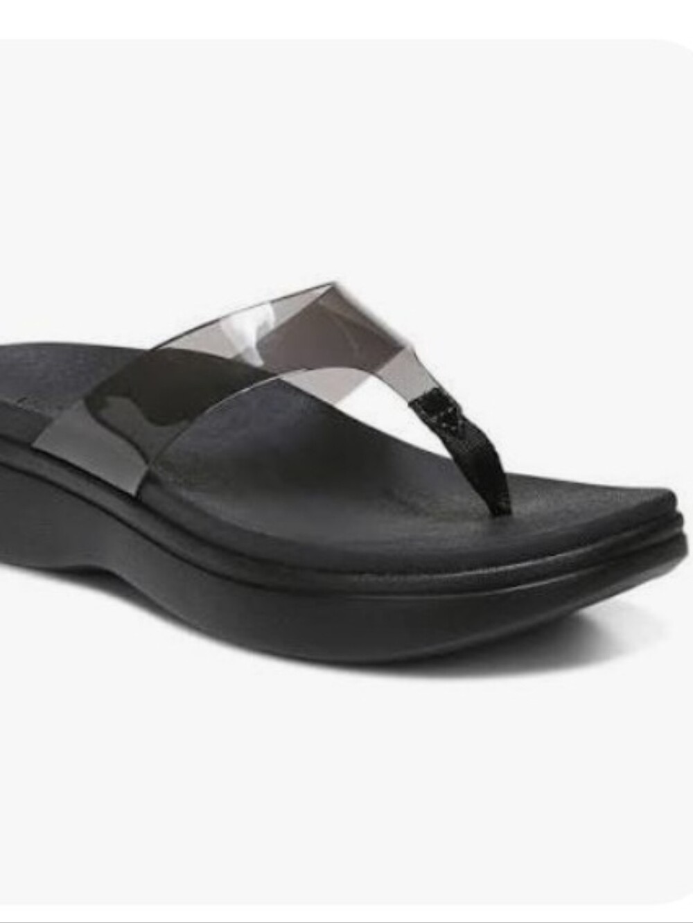 Vionic Supportive Black Platform Comfort Thongs (Size ~US 10)